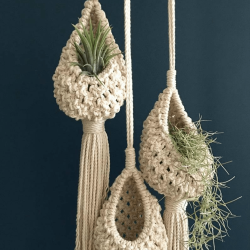 Handmade Woven Hanging Flower Basket by Veasoon