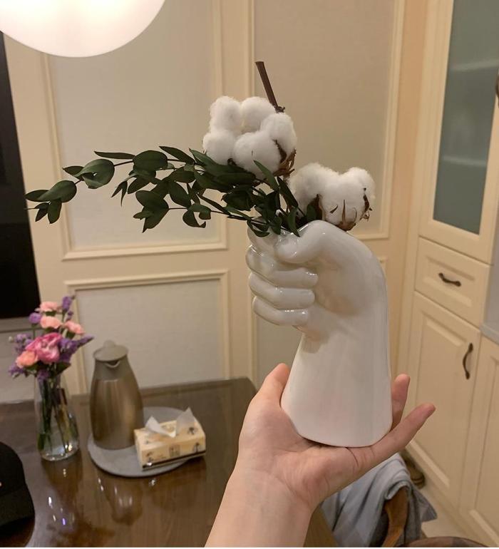 Hand Shaped Flower Vase by Veasoon