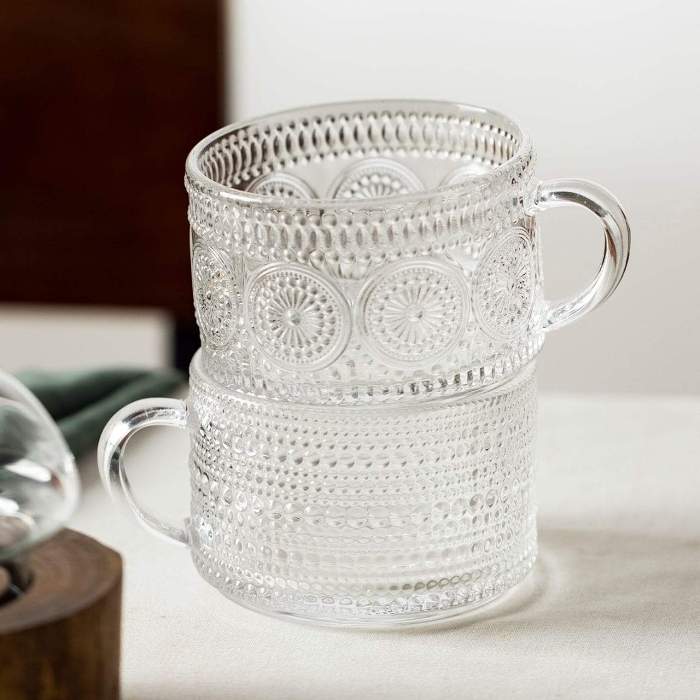 Nordic Elegant Glass Cups by Veasoon