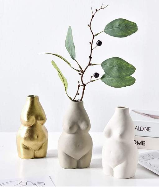 Female Nude Flower Vase by Veasoon