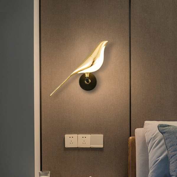 Golden Bird Wall Light by Veasoon