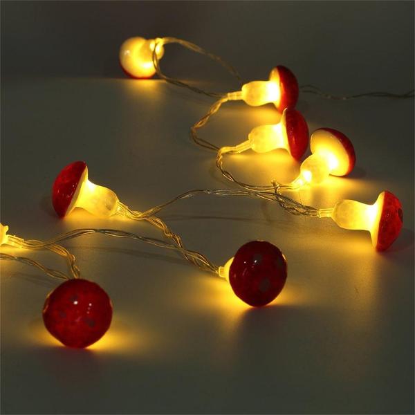Mushroom Shaped Fairy Lights Decor by Veasoon