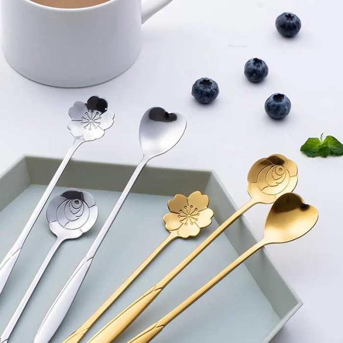 Cute Stainless Steel Coffee Spoons by Veasoon