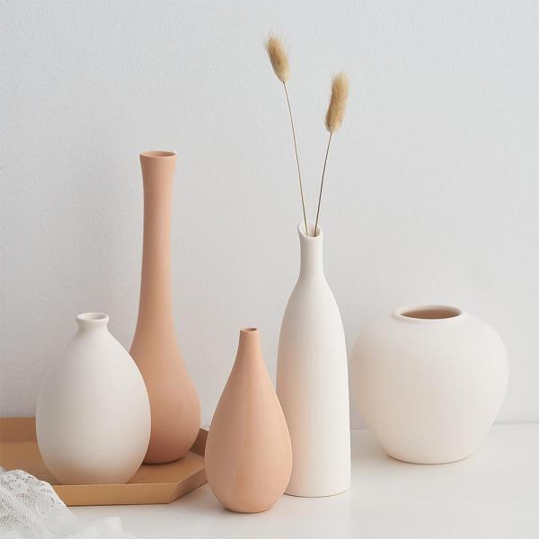 Minimalist Nordic Ceramic Flower Vase by Veasoon