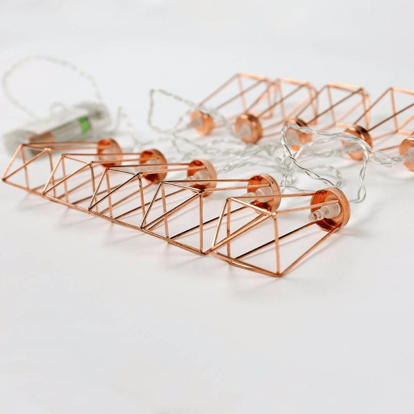 Geometric Copper Fairy Lights by Veasoon
