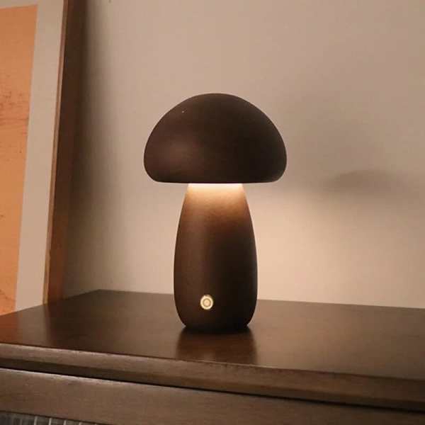 Wooden Mushroom Lamps by Veasoon