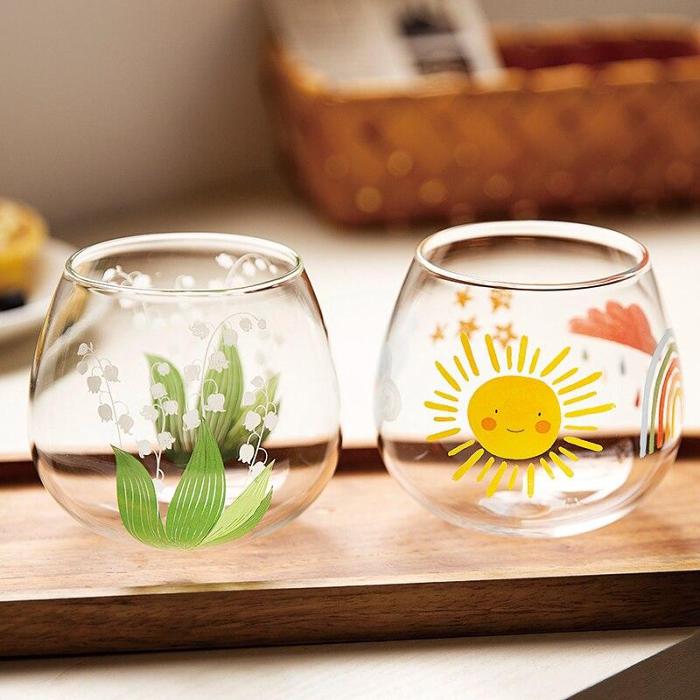 Spring is in the Air Glass Cups by Veasoon