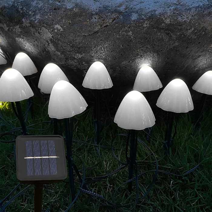 Solar LED Mushroom Garden Lights by Veasoon