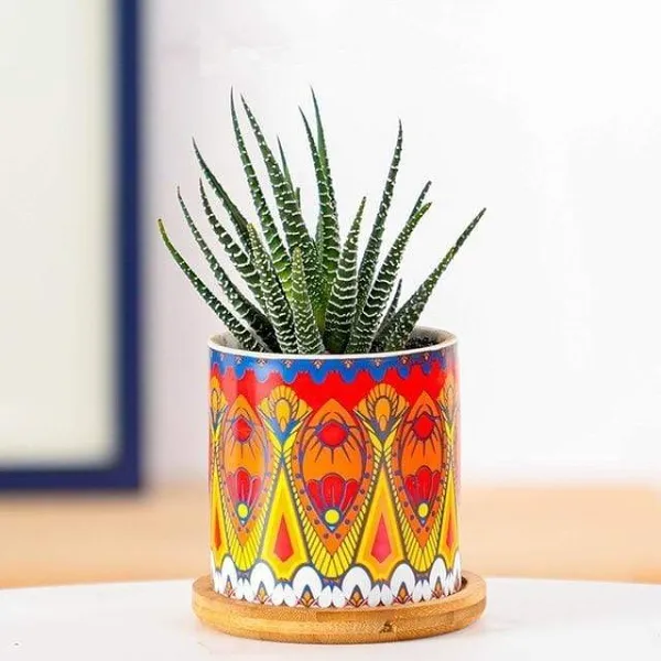 Mandala Mini Flower Pot by Veasoon