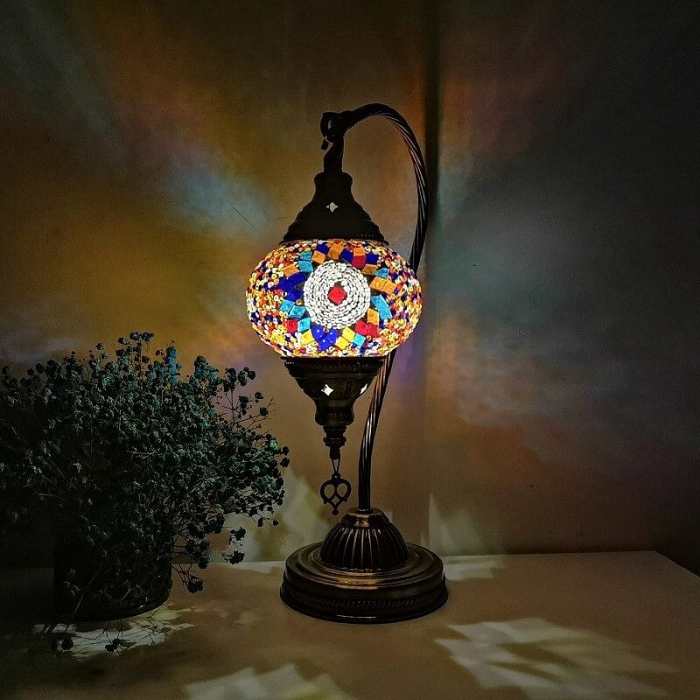 Turkish Mosaic Table Lamp by Veasoon