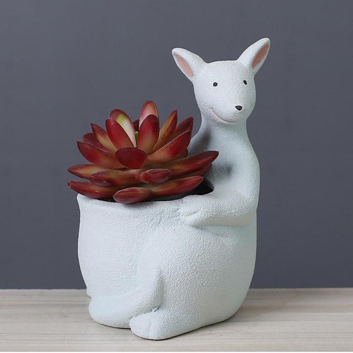 Kangaroo Ceramic Flower Pot by Veasoon