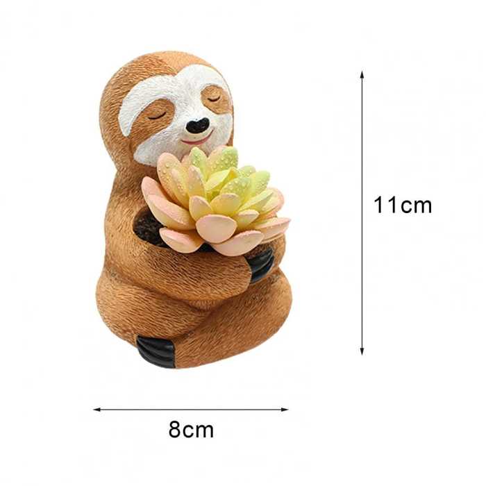 Sloth Resin Flower Pot by Veasoon