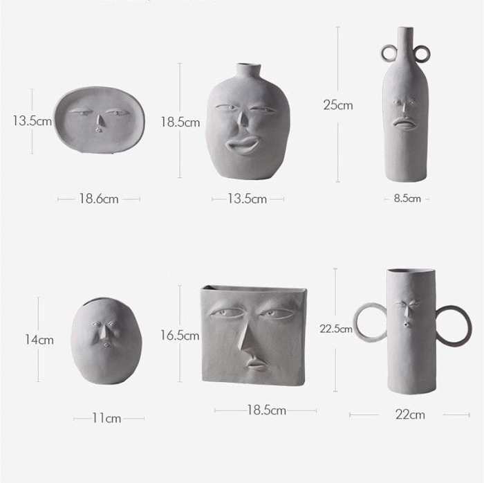 Faces Decor Pots by Veasoon