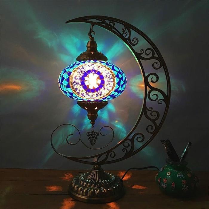 Boho Romantic Moon Table Lamp by Veasoon