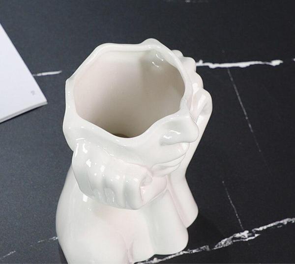 Face Pose Flower Vase by Veasoon
