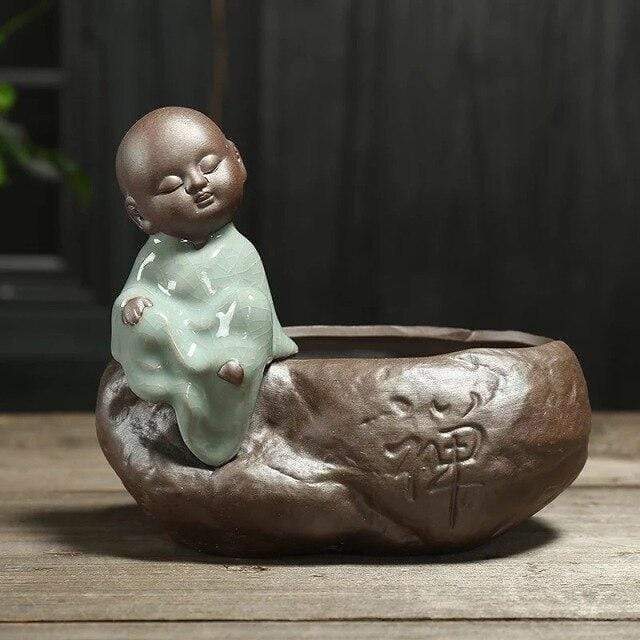 Little Monk Ceramic Flower Pot by Veasoon