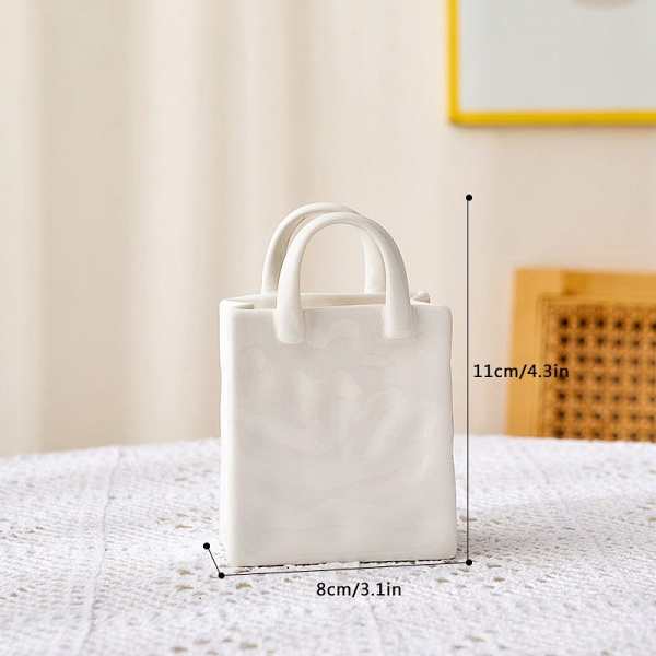 White Bag Porcelain Vase by Veasoon