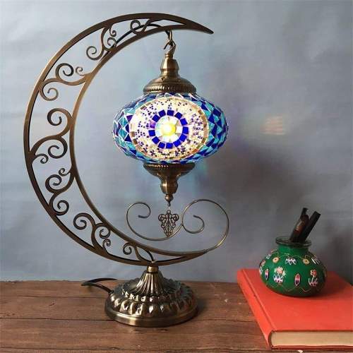 Boho Romantic Moon Table Lamp by Veasoon