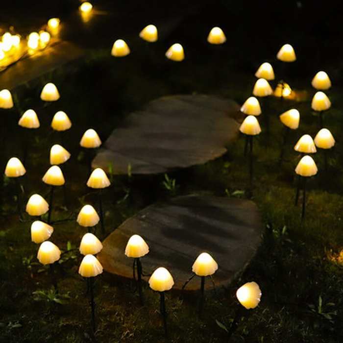 Solar LED Mushroom Garden Lights by Veasoon