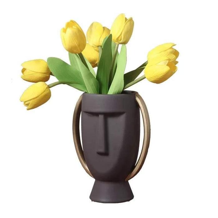 Abstract Face Flower Vase by Veasoon