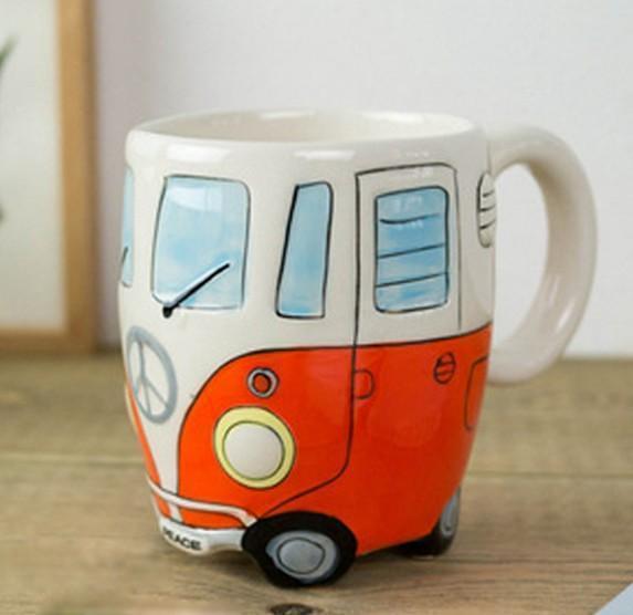 Hippie Bus Coffee Mug by Veasoon