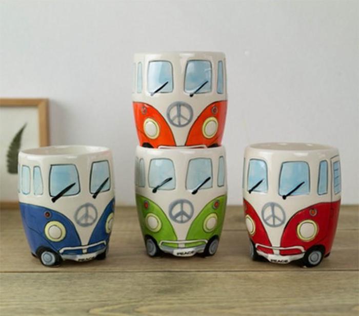 Hippie Bus Coffee Mug by Veasoon