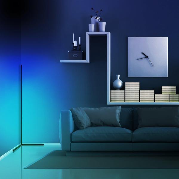 55'' RGB Color Corner Floor Lamp by Veasoon