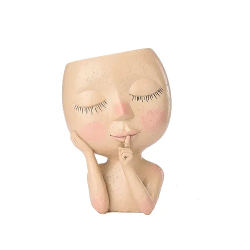 Lady Zen Face Planter by Veasoon