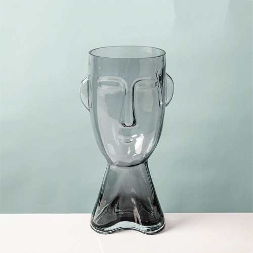 Abstract Human Face Flower Vase by Veasoon