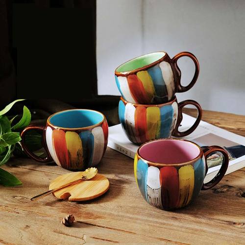 Colorful Hand Painted Mug by Veasoon