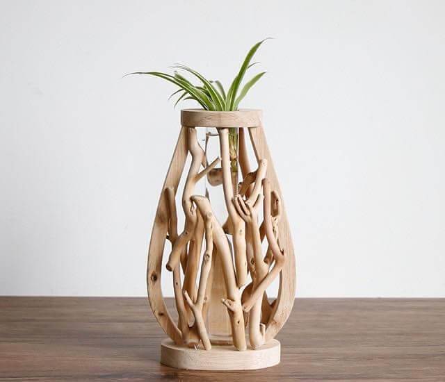 Pure Woodwork Vase by Veasoon