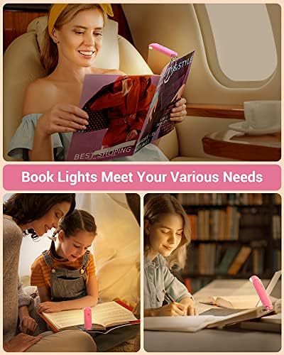 LED Book Reading Clip Lights Rechargeable Book Light by Veasoon