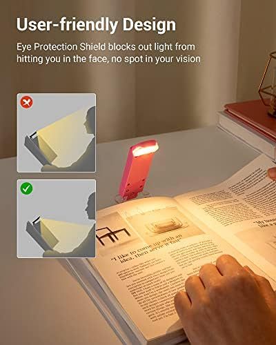 LED Book Reading Clip Lights Rechargeable Book Light by Veasoon