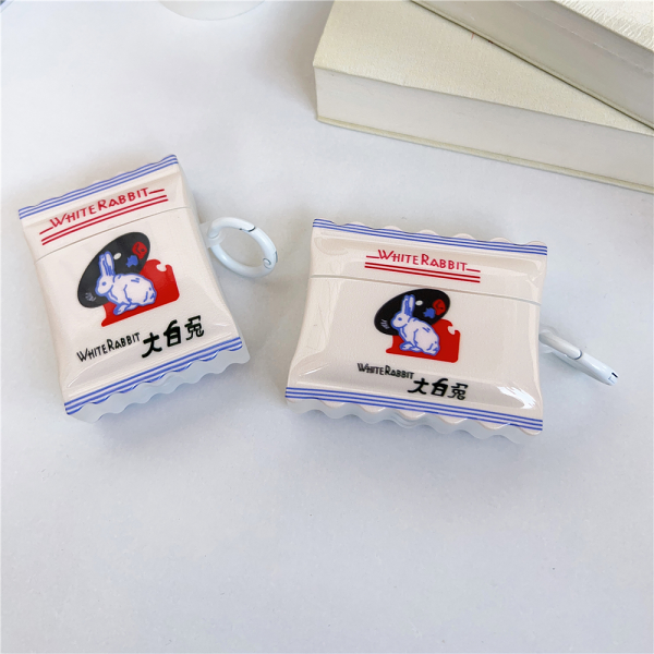 White Rabbit Milky Candy Airpod Case Cover by Veasoon