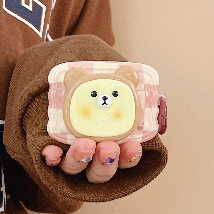 Bread Bear AirPod Case Cover by Veasoon