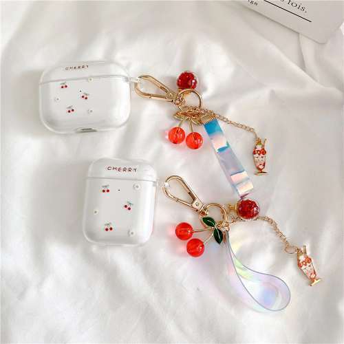 Cherry Charm Airpod Case Cover by Veasoon