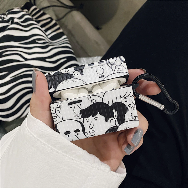 Face Pattern Airpod Case Cover by Veasoon