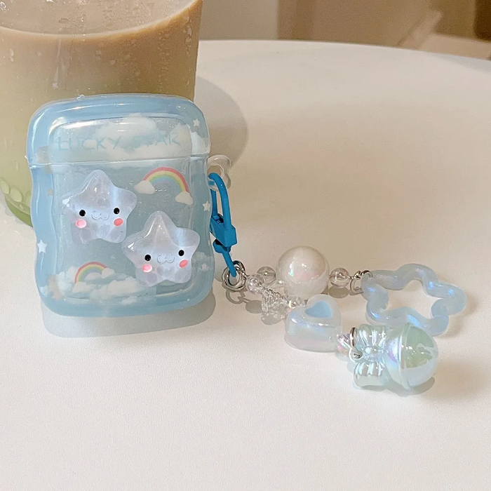 Lucky Stars AirPods Case Cover Wth Charm Strap by Veasoon