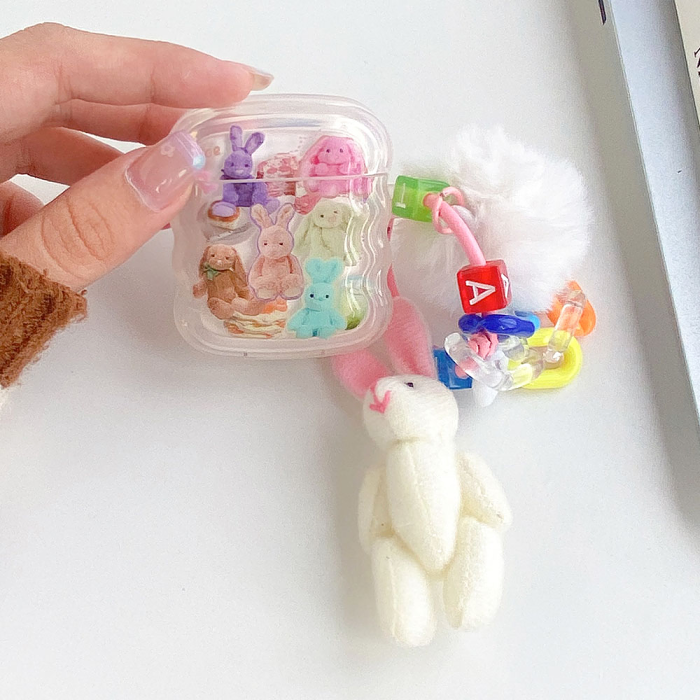Toy Bunny AirPods Charger Case Cover by Veasoon