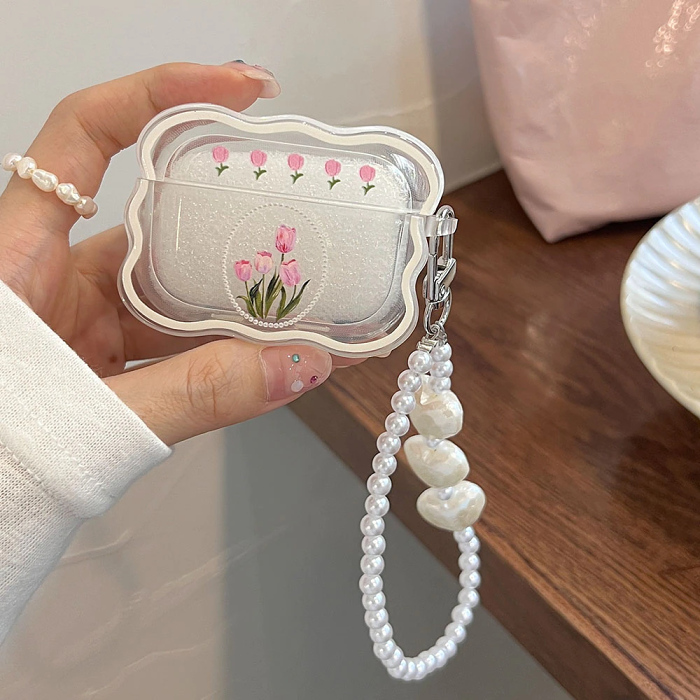 Beaded Strap Tulip AirPods Charger Case Cover by Veasoon