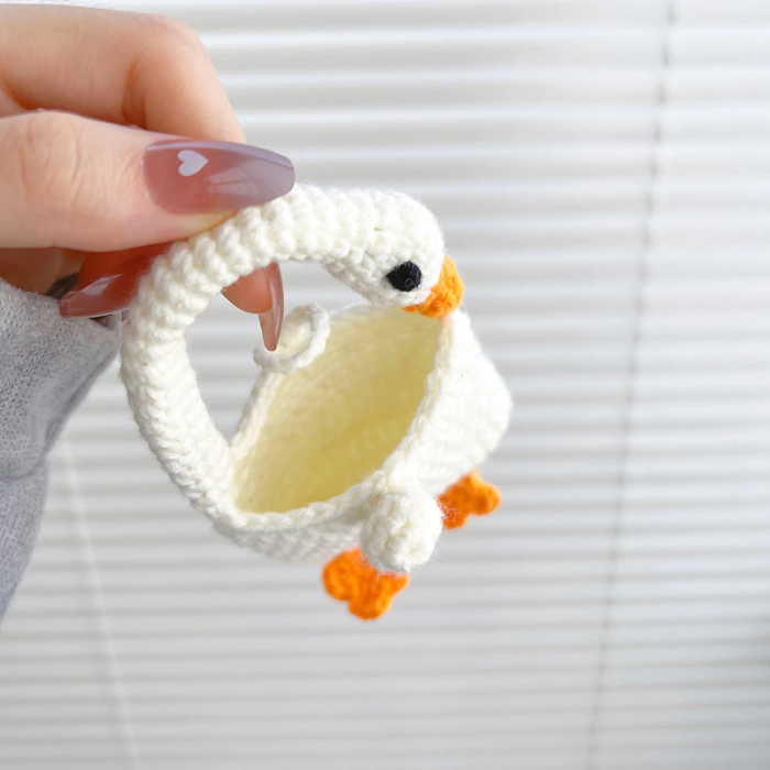 Knitted Goose AirPod Case Cover by Veasoon