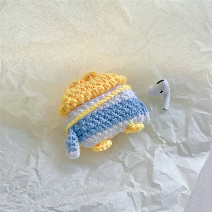 Knitted Baby Chick Airpod Case Cover by Veasoon