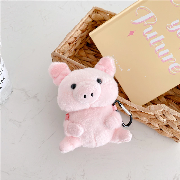 Plush Piglet Airpod Case Cover by Veasoon