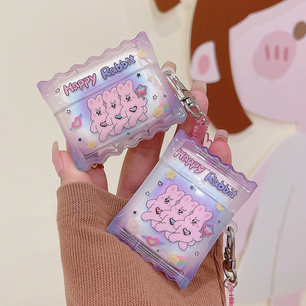 Happy Rabbit Candy Packet Airpod Case Cover by Veasoon