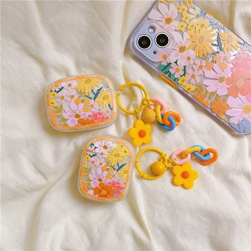 Yellow Flower Airpod Case Cover by Veasoon