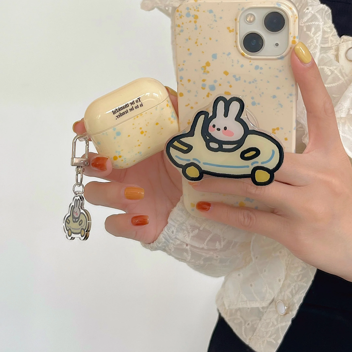 Road Trip Bear and Bunny AirPods Charger Case Cover (2 Designs) by Veasoon