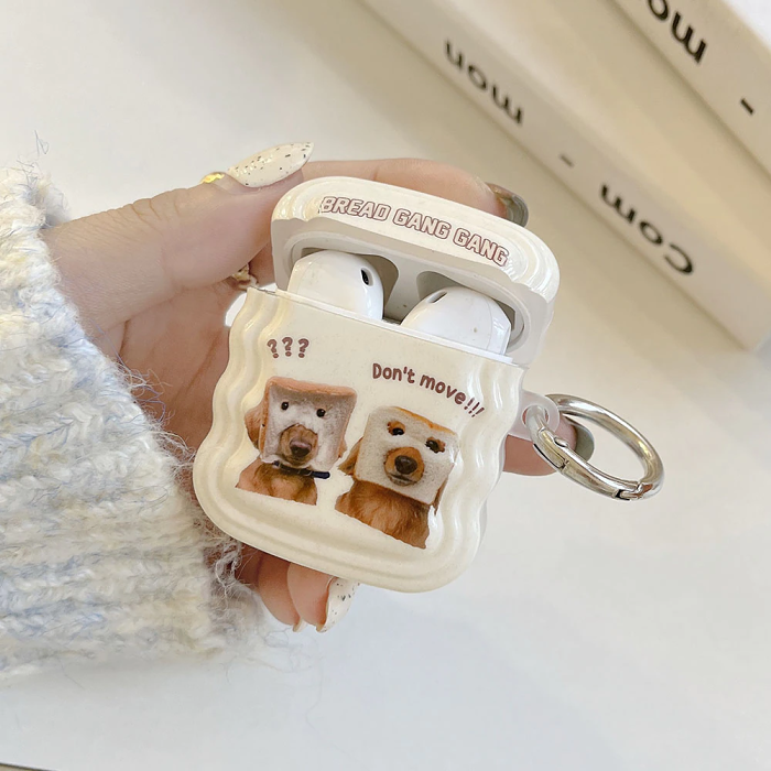 Wavy Bread Puppy Gang AirPods Charger Case Cover by Veasoon
