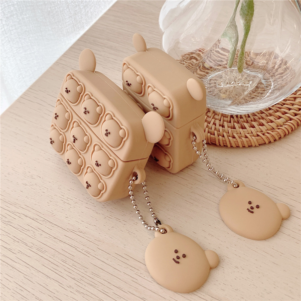 Teddy Bear Fidget Airpod Case Cover by Veasoon