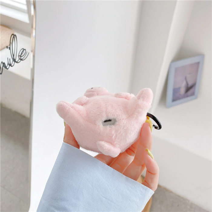 Plush Piglet Airpod Case Cover by Veasoon