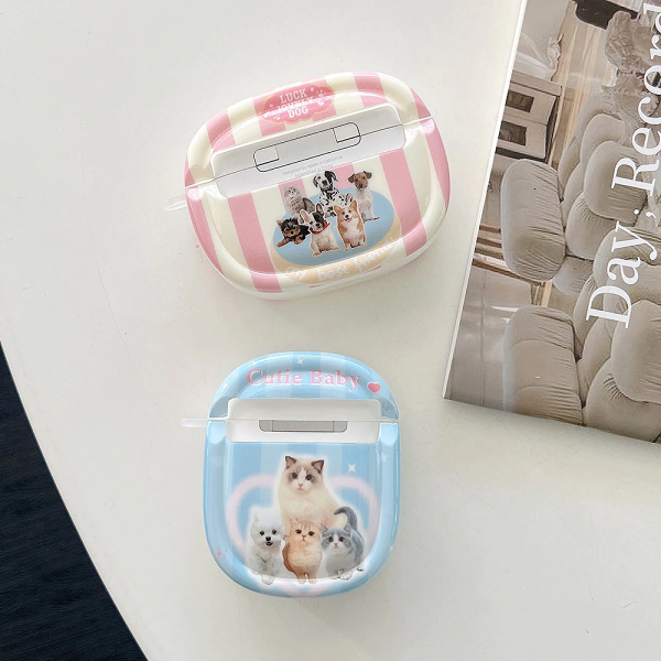 Y2k Kittens and Puppies AirPods Charger Case Covers (2 Designs) by Veasoon